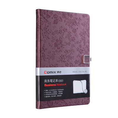 

Coix 25K 122 magnetic buckle notebook leather notepad diary book flower series sauce purple C5837