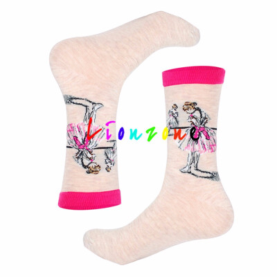 

LIONZONE 2018 New Happy Socks Lnvierno Mujer Retro Personalidad Arte Mural Pintura Famosa Masculina Aceite Socks Funny Gift