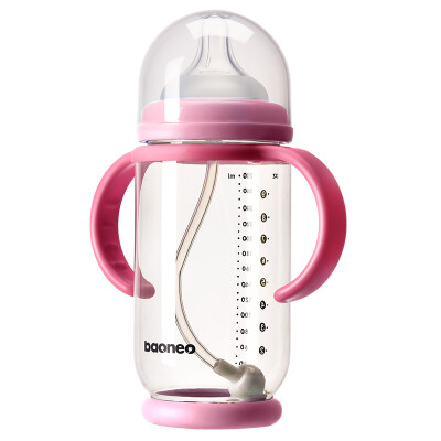 

Baoneo newborn baby bottle ppsu fall baby anti-flatulence wide diameter plastic straw bottle 0-36 months bnnp280ml static powder