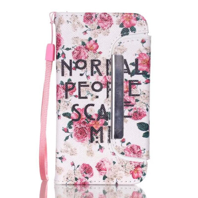 

MITI Fashion Printing Pattern PU Wallet Leather Case For iPhone 4 4S flip cover split 2in1 detachable with card slot & Lanyard
