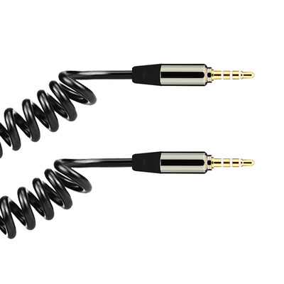 

Sanba SANBAO YK-08 audio cable with 35mm spring telescopic audio line male to public aux car audio connection aux line black
