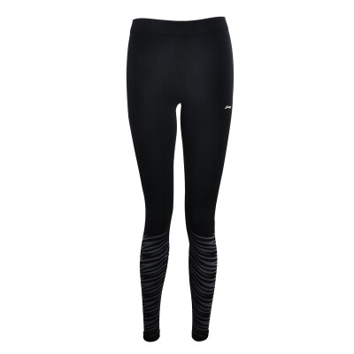 

Li Ning LI-NING badminton wear fitness clothing tight sports trousers sports running quick-drying breathable training fitness pants womens trousers AULN272-1 standard black L