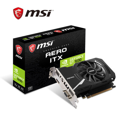 

MSI MSI GT 1030 AERO ITX 2G OCV1 1189MHZ-1430MHz 64BIT GDDR4 PCI-E 30 Graphics