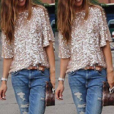 

Lady Shirt short Sleeve evening party summer cocktail lady tops t shirt