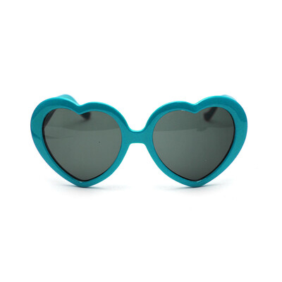 

Vanker Cute Heart-Shaped Plastic Frame Retro Sunglasses Eyeglasses (Light Blue
