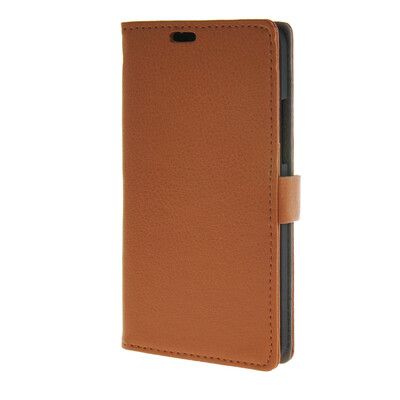 

MOONCASE Litch Skin Leather Card Slot Wallet Bracket Back чехол для Nokia Lumia 640 XL Brown