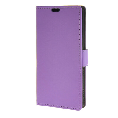 

MOONCASE Простой стиль кожаный бумажник флип карты отойти чехол для Sony Xperia C4 фиолетовый