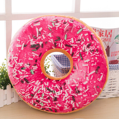 

New Fashion Creative Soft Plush Pillow Stuffed Seat Pad Sweet Donut Foods Cushion Case Toys pillowcase poszewka na poduszki