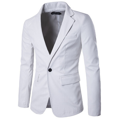 

AOWOFS mens European&American solid color Slim high quality PU leather fashion mens suit X307