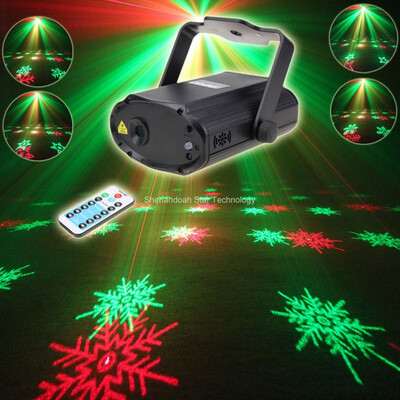 

ESHINY Remote MINI R&G Laser 6 Snowflake Patterns Projector DJ Dance Disco Bar Party Xmas Stage Effect Light T164