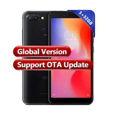 

Global Version Xiaomi Redmi 6 3GB 32GB Mobile Phone Helio P22 Octa Core 545" 189 Full Screen 120MP50MP 3000mAh