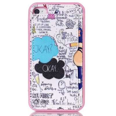 

мити живописи мультфильм мягкой кожаный чехол для iPhone 4s Apple iPhone 4, в случае phone4s телефон Shell пробку в карты