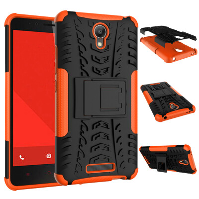 

MOONCASE Tire Texture Hybrid Kickstand PC+TPU Full Rugged Protective 2 IN 1 Case Cover For Xiaomi Redmi Note 2 (5.5