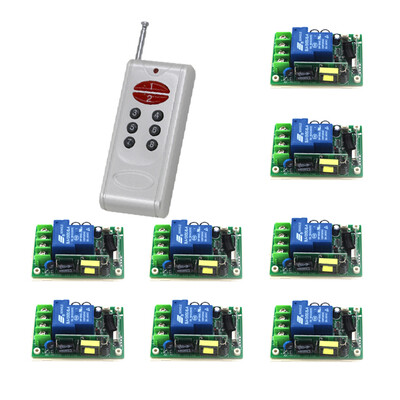 

MITI 85V-250V Remote Relay Control Switch 8CH Receiver &Transmitter Lamp/Light LED Remote ON OFF Controller System Output Adjust