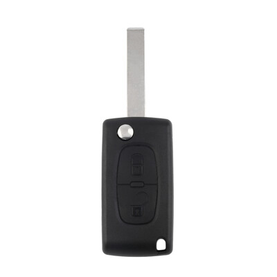

2 Button Car Key Folded Case Shell Uncut Blade for Peugeot 207 307 407 308