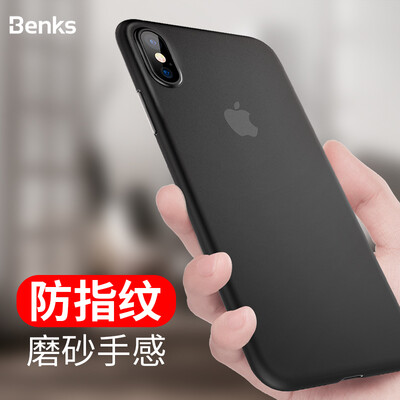

Bonks iPhoneX10 Mobile Shell Apple 10X Protective shell i10X All-inclusive Scrub Mobile Shell Slim Touch Fingerprint Black