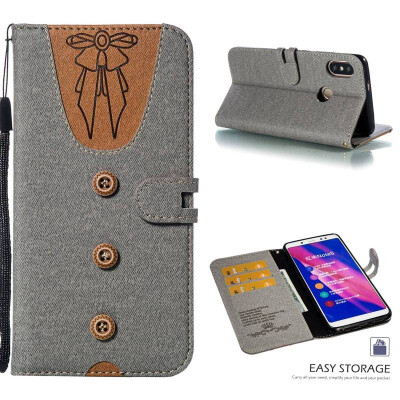 

MOONCASE Millet Red Rice Note 5 Pro Stitching Embossed Womens Leather Case - Gray