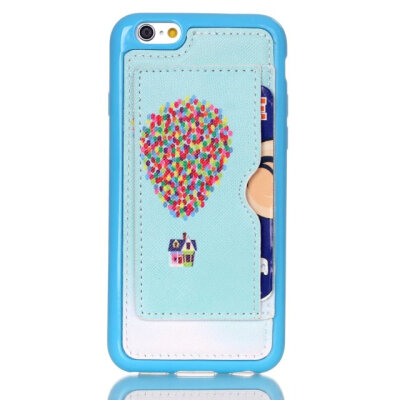 

MITI iphone6 6S Colorful PU+TPU Back Case Plug-in Card Stand For iphone 6 6S 4.7" Shockproof Cell Phone Protect Cover