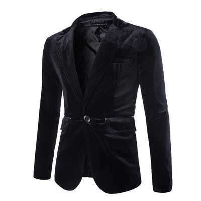

Zogaa Mens Suit Silk Light Single-breasted Wick Down New Slim