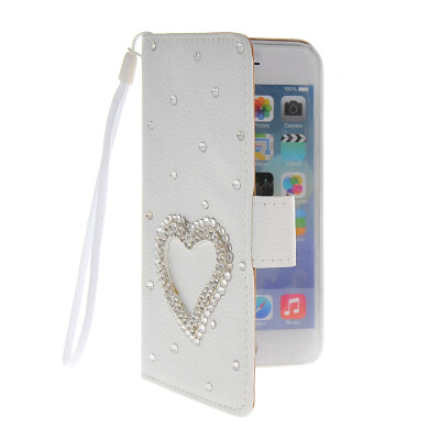 

MOONCASE Luxury Crystal Rhinestone Leather Side Flip Stand Shell Back ЧЕХОЛ ДЛЯ Apple iPhone 6 ( 4.7 inch )