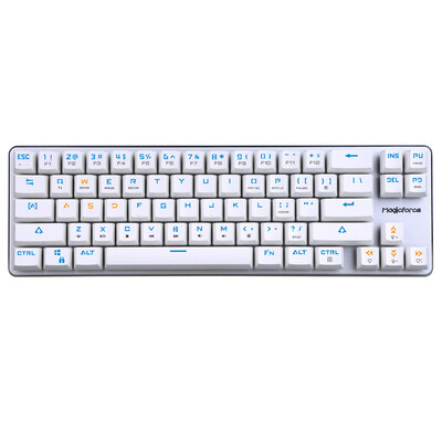 

Волшебная магия (magicforce) 68 клавишная мини-подсветка игра механическая клавиатура серебристая черная ось Кайхуа