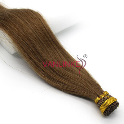 

16"-20" I Tip Stick Human Hair Extensions Keratin Stick Fusion Remy Human Hair Extensions 100s 12 Light Brown