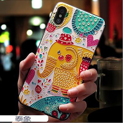 

For iphone 6S Plus iphone6 Phone cases covers Silicone Soft TPU 3D Emboss Patterned Fitted cases