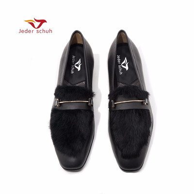 

Jeder Schuh Mens Loafers Design of horse hair with gold metal parts Banquet&wedding shoes Driving Shoes Boat Shoes for Men