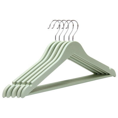

Additives hangers imitation wood plastic hangers 5 packs European green WG-1259