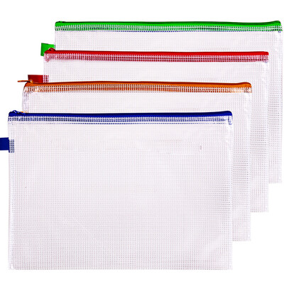 

Effective (deli) 33182 waterproof mesh zipper bag / information bag / file bag A4 4 loaded