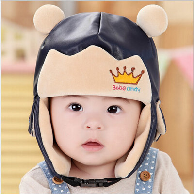 

Buebos Ninos Crown Cashmere Children Hat Autumn Winter Super Warm Earmuffs Kids Baby Unisex Bomber Hat