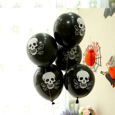 

Jingtang Halloween Balloon Decoration Props Party Scene Arrangement Shopping Dress Up Ghost Festival Black Taro Pumpkin Pattern Thicken Balloon Mix 50 Inflator