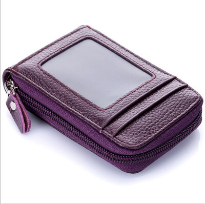 

Genuine Leather Unisex Card Holder Wallets High Quality Female Credit Card Holders Women Pillow Card holder Purse