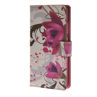 

MOONCASE Flower style Leather Wallet Flip Card Slot Stand Pouch чехол для Huawei Ascend P8 lite A03