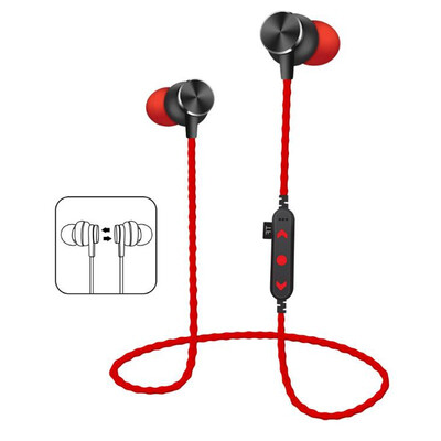 

Sport Bluetooth earphones Metal Magnetic Wireless headphone Running Earbud Stereo Headsets with TF card solt For Xiaomi iPhone