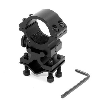 

1 inch254mm Flashlight&Laser Sight Mount with Barrel Adapter Picatinny Weaver Rail Mount
