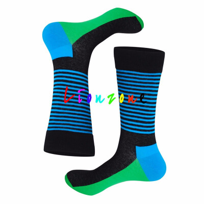 

LIONZONE 2018 Happy Socks Men Women Lovers Colored Cotton Men Socks With Fine Striped Lattice Diamond Shaped Socks Funny Gift