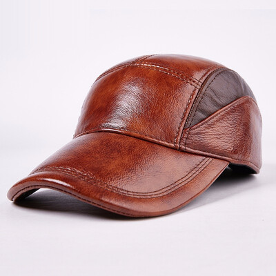 

Mens Baseball Cap Leather Hat Male Female Fashion 100 Genuine Leather Cap Adult Casual Outdoor Baseball Cap Adjustable B-7187