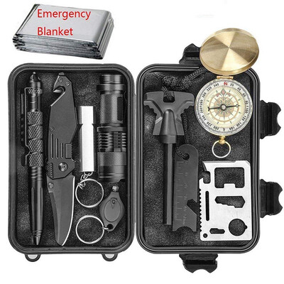 

Emergency Survival Kits Multi Professional Tactical Kit Outdoor Survival Gear Kit for Traveling Hiking Biking Climbing Hunting