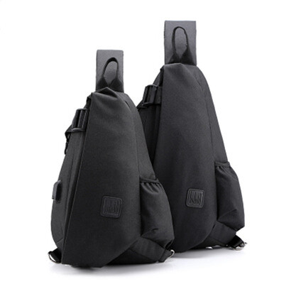 

ZHANAO outdoor leisure chest bag USB charging port backpack waterproof Messenger bag
