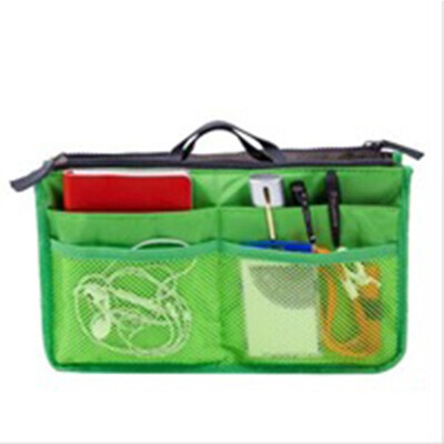 

Organizer Insert Bag Women Nylon Travel Insert Organizer Handbag Purse Large liner Lady Makeup Cosmetic Bag Cheap Female Tote