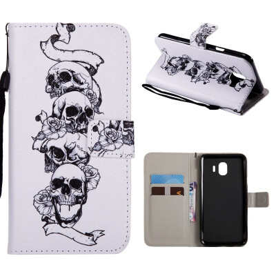 

MOONCASE Samsung Galaxy J4 Card Picture Painted Leather Case - Shantou