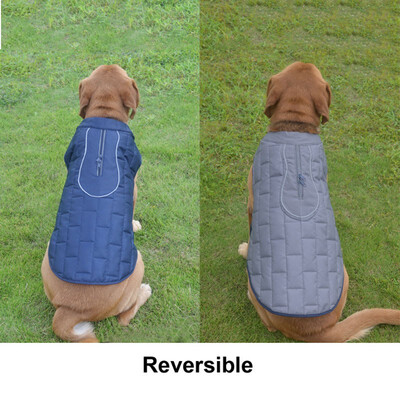 

Reversible Dog Coat Dog Coat for Cold Weather Water-Resistant Dog Jacket with Reflective Trim For Small Medium Large Big Dogs