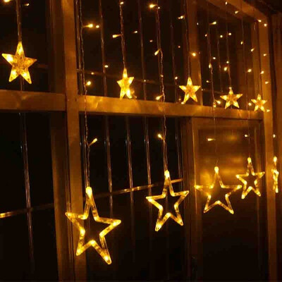 

Christmas Decorations for Home Lights Outdoor Led String Warm White Star String Light Garland Led Curtain for WeddingHomeParty