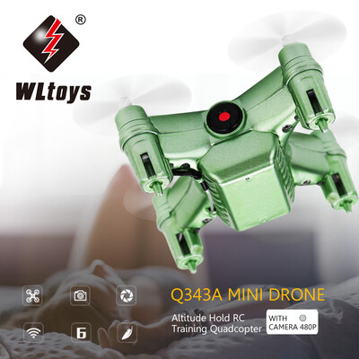 

WLtoys Q343A Mini Drone with Camera 480P Wifi FPV Altitude Hold Headless 3D Flip RC Training Quadcopter