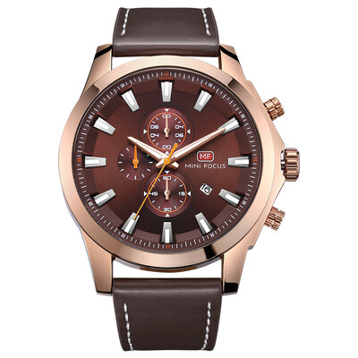 

Romacci MINI FOCUS Fashion Genuine Leather Men Sport Watch 3ATM Water-resistant Quartz Luminous Wristwatch Man Relogio Musculino C