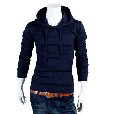 

CT&HF Men Leisure Fashion Fleece Temperament Elegant Pure Color Fleece Korean Men Long Sleeve Pullover Thick Cotton Fleece