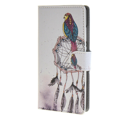 

MOONCASE Birdie style Leather Side Flip Wallet Card Slot Stand Pouch Case Cover for Huawei Ascend P8 Lite / a06