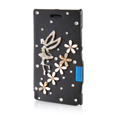 

MOONCASE Luxury Flower Crystal Leather Side Flip Wallet Pouch ЧЕХОЛ ДЛЯ Nokia Lumia 925