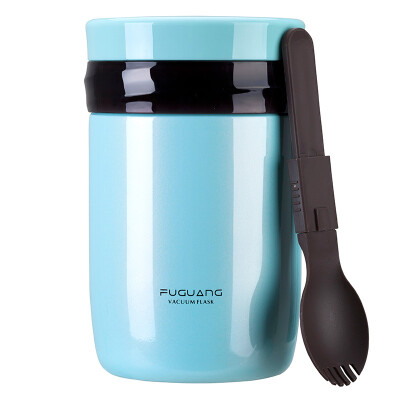 

[Jingdong Supermarket] Fu Guang 304 vacuum stainless steel comes with a spoon portable fashion insulation stew pot 480ml green (WFZ1014-480)